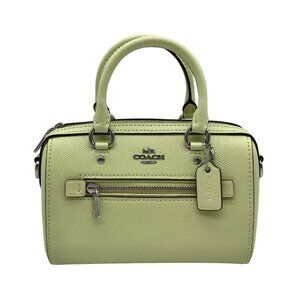 Coach Lime Green Leather Mini Rowan Crossbody Bag C9950